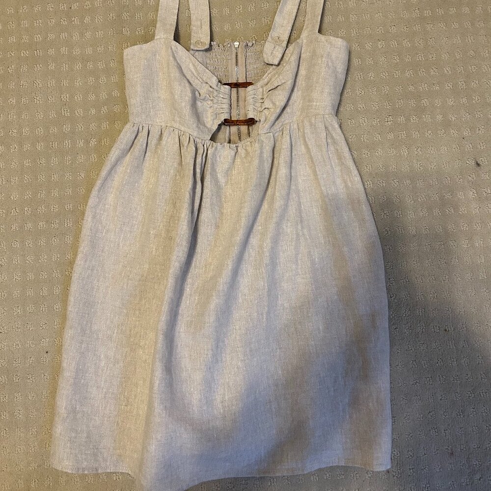 Reformation Noel Mini Linen Dress - 4